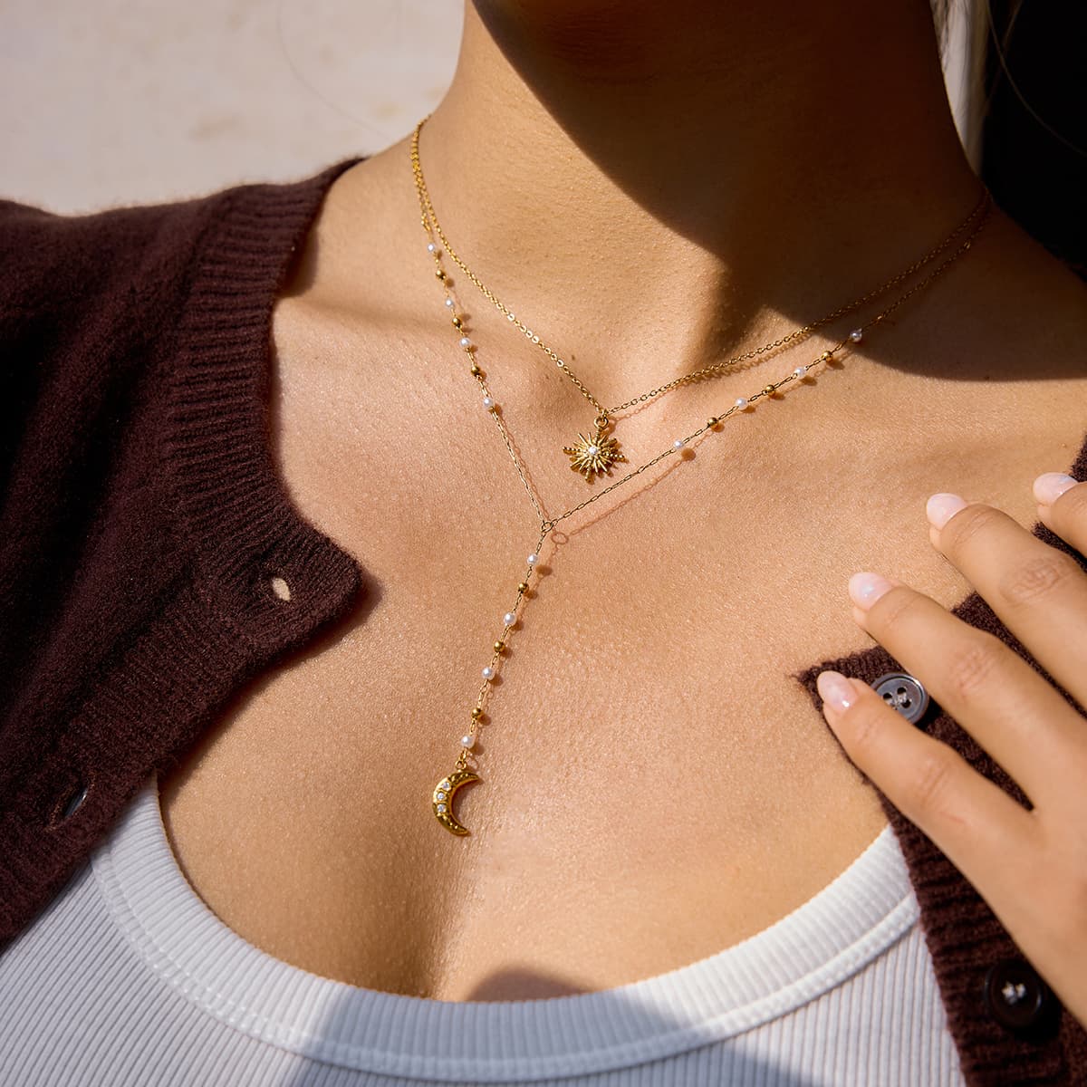 Sun & Moon Layered Necklace