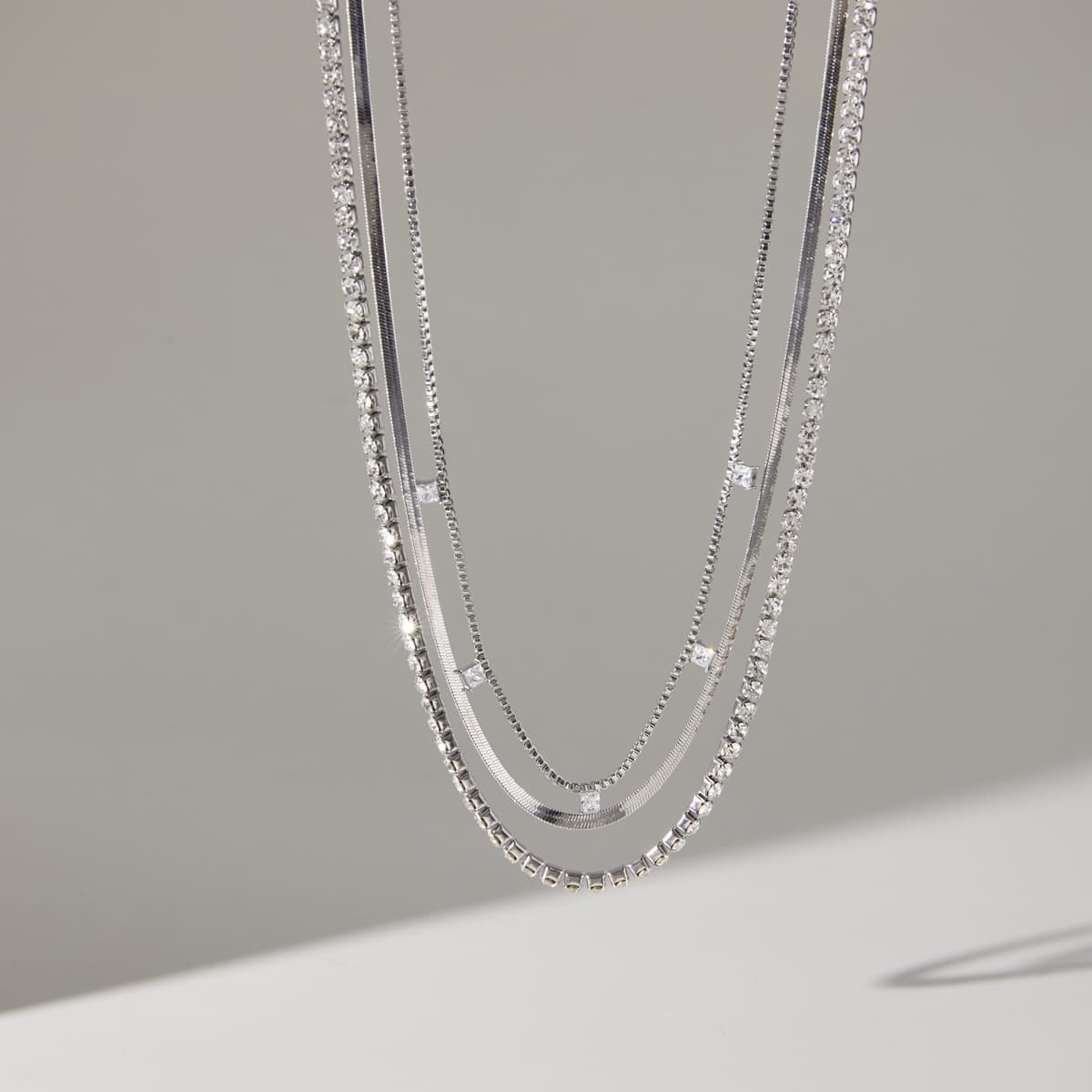 Layered Crystal Necklace