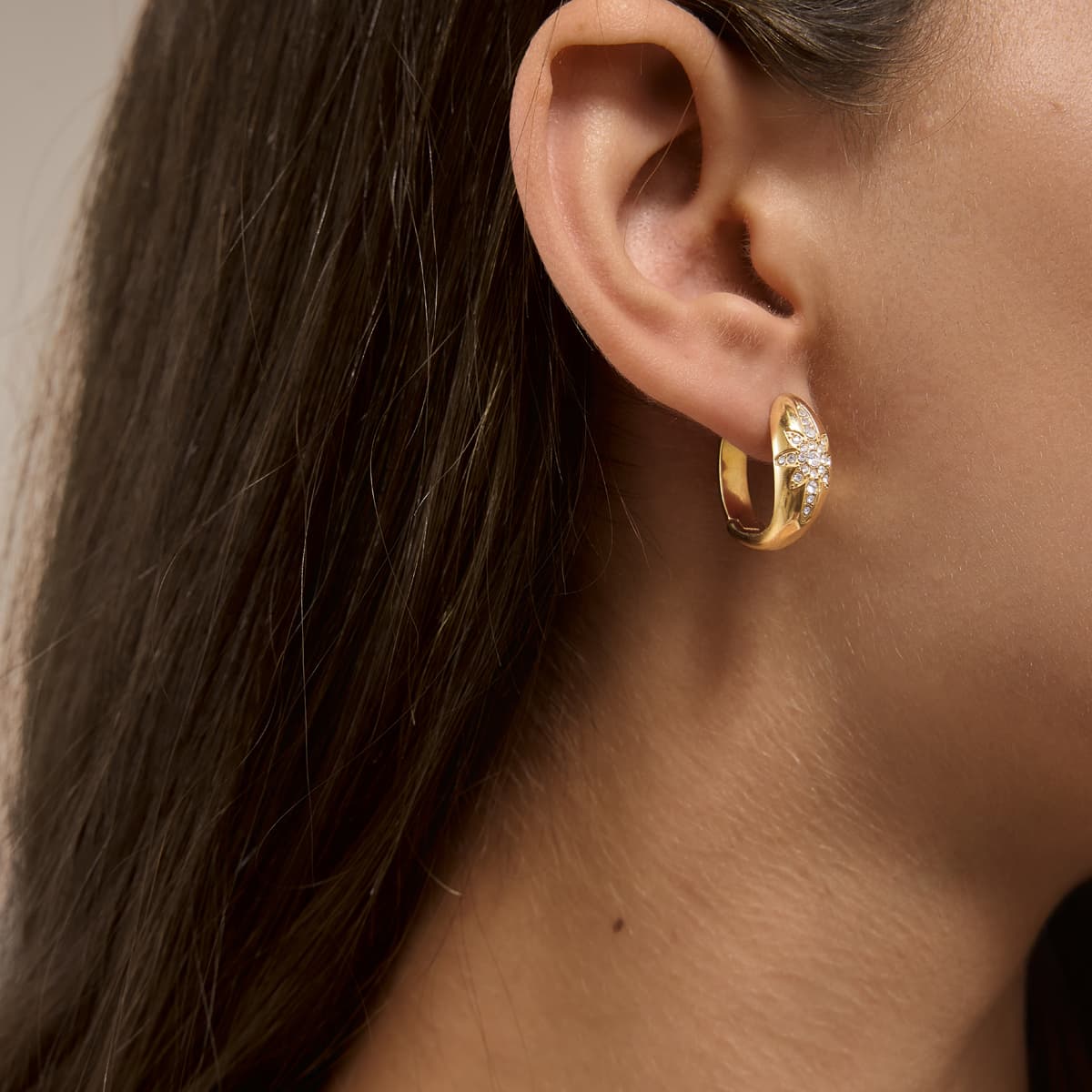 Star Hoop Earrings