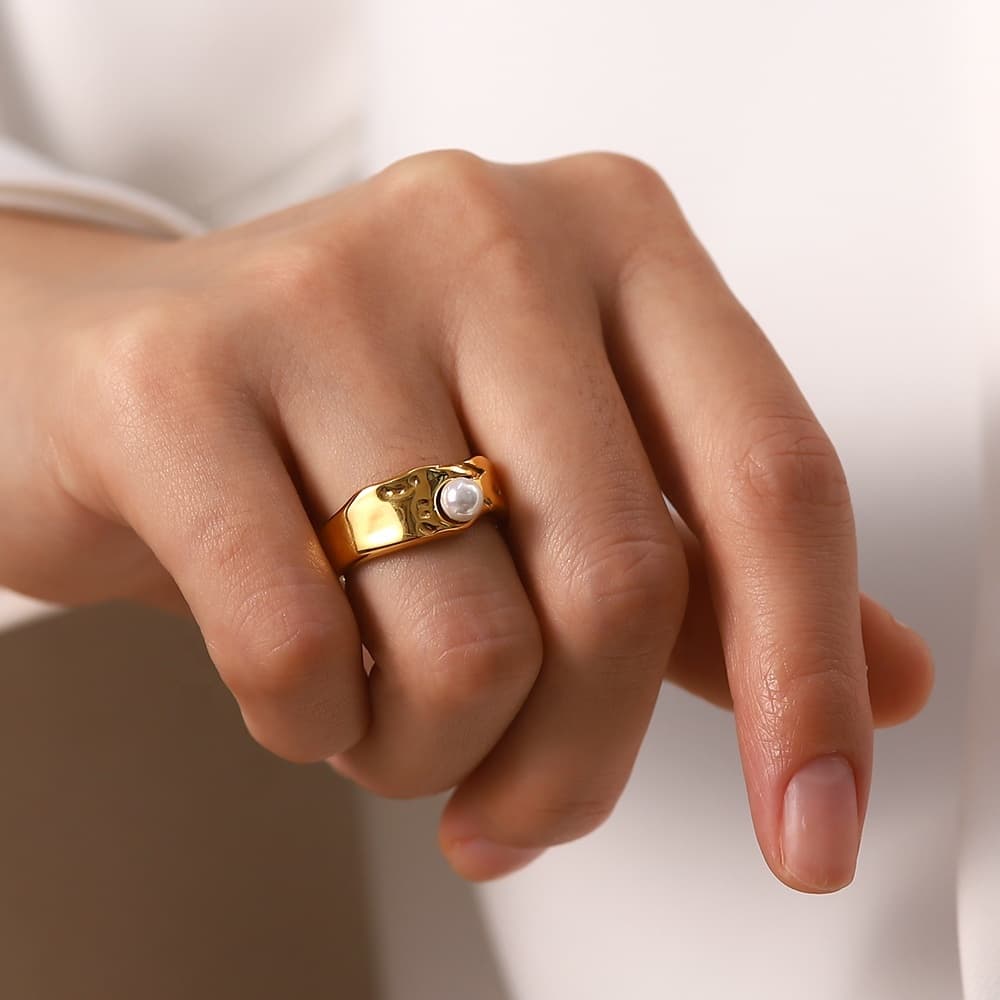 Pearl Wave Ring