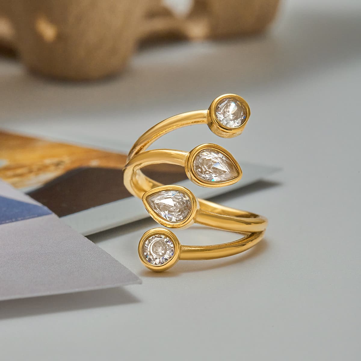 Teardrop Stack Ring