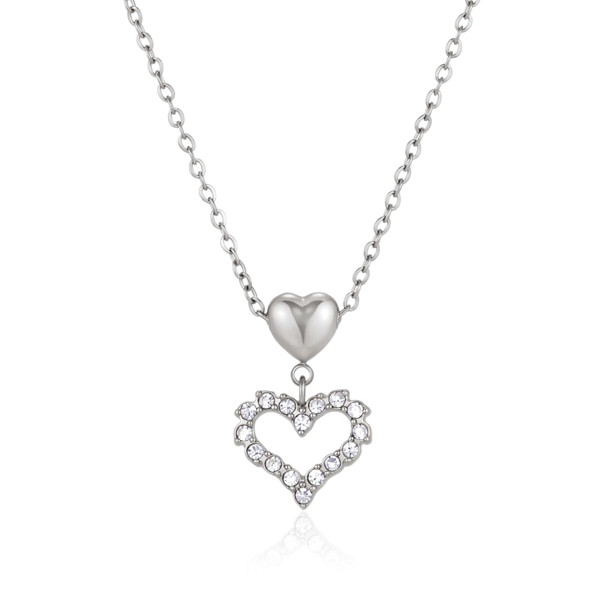 Crystal Double Heart Necklace
