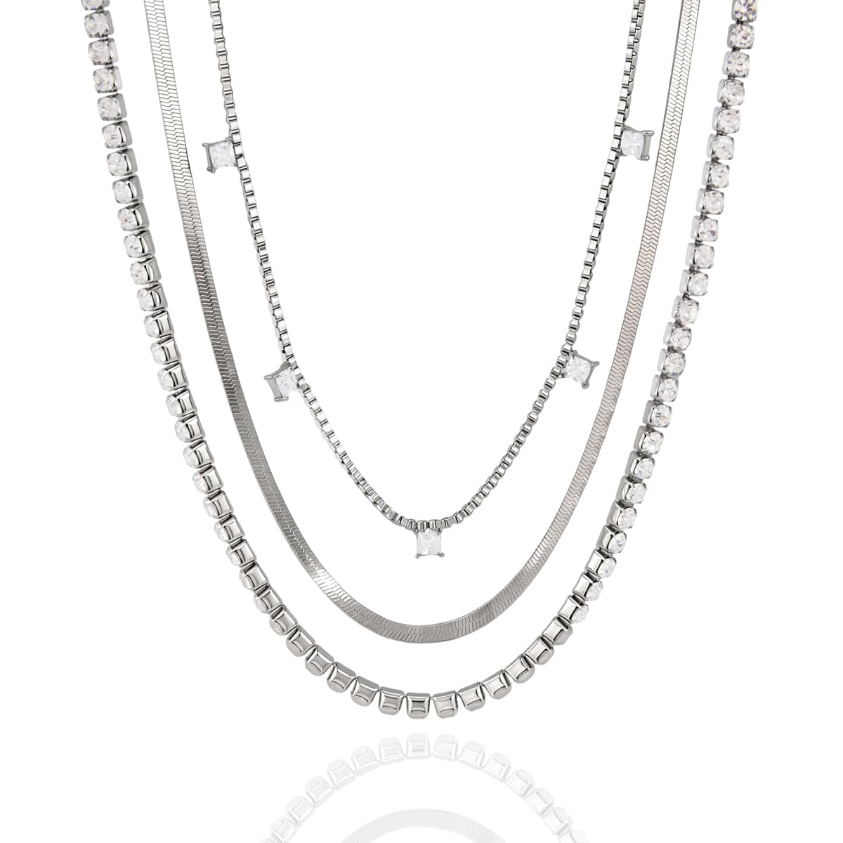 Layered Crystal Necklace