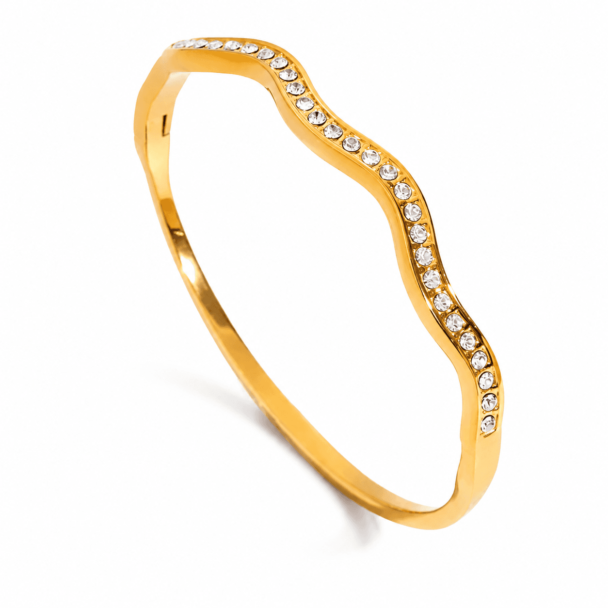 Wave Pavé Bangle 