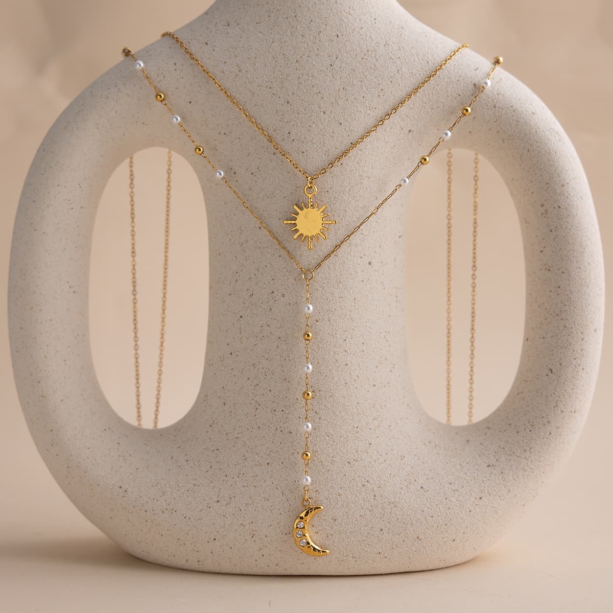 Sun & Moon Layered Necklace