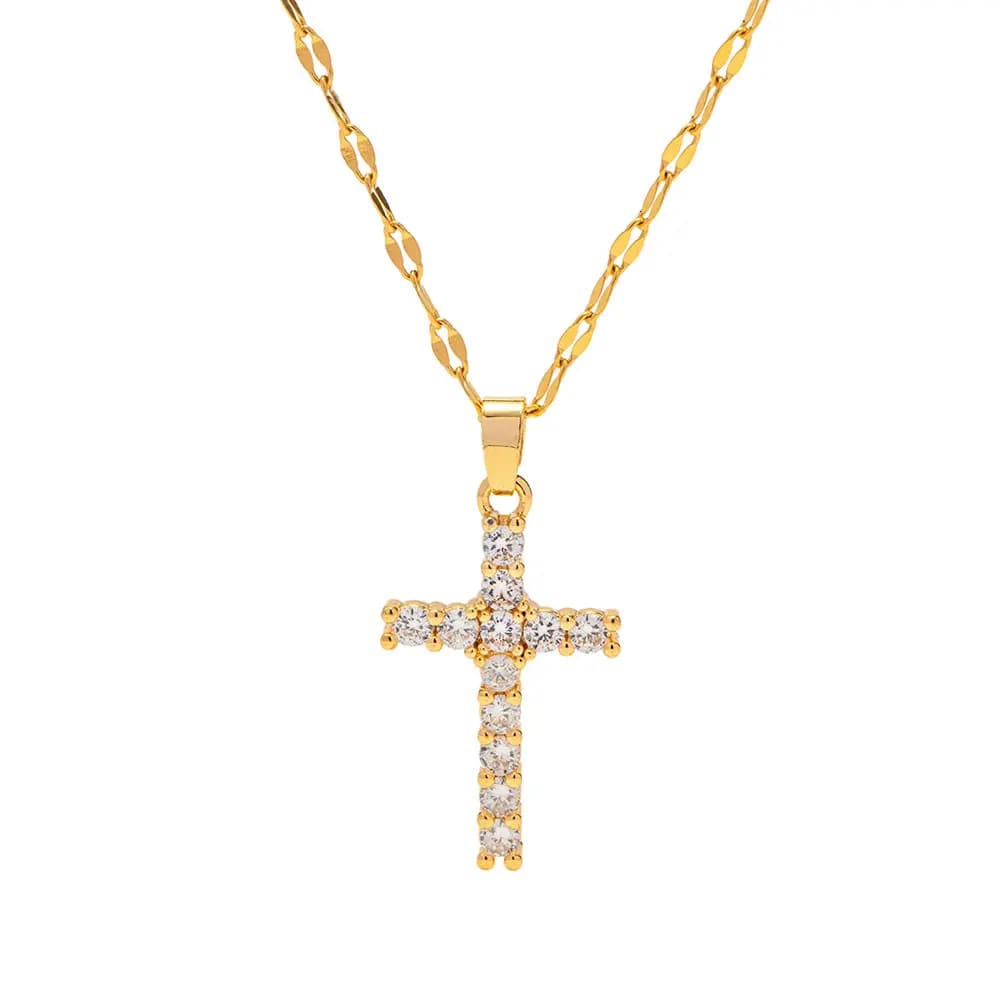 Zircon Cross Necklace