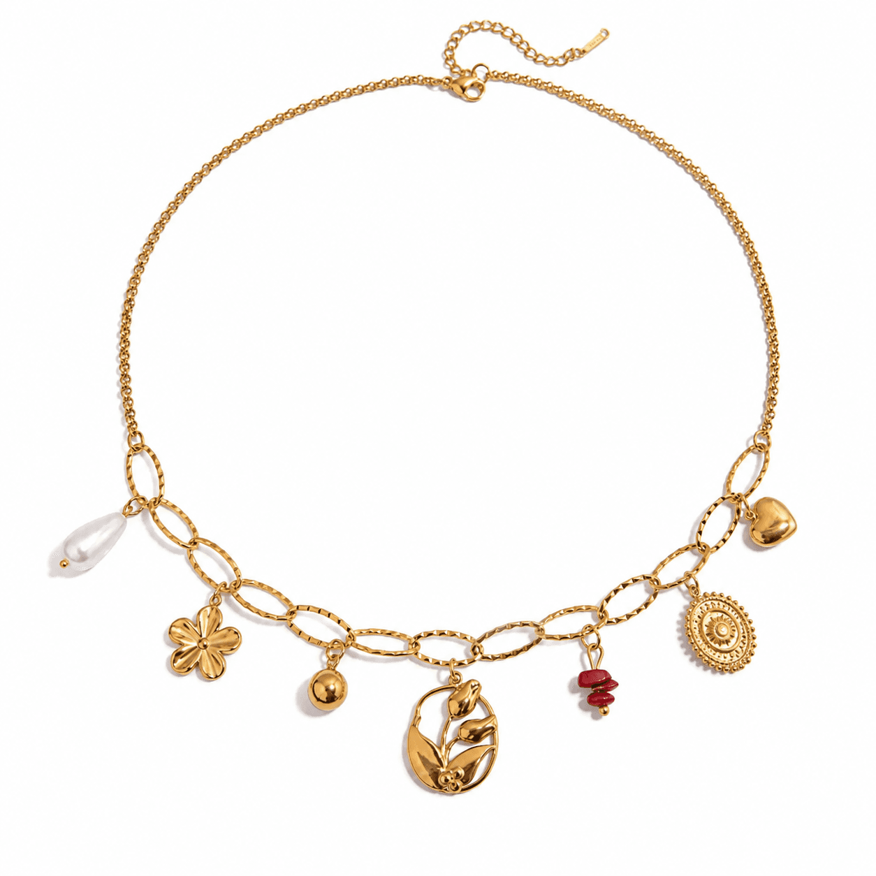 Floral Charm Necklace 