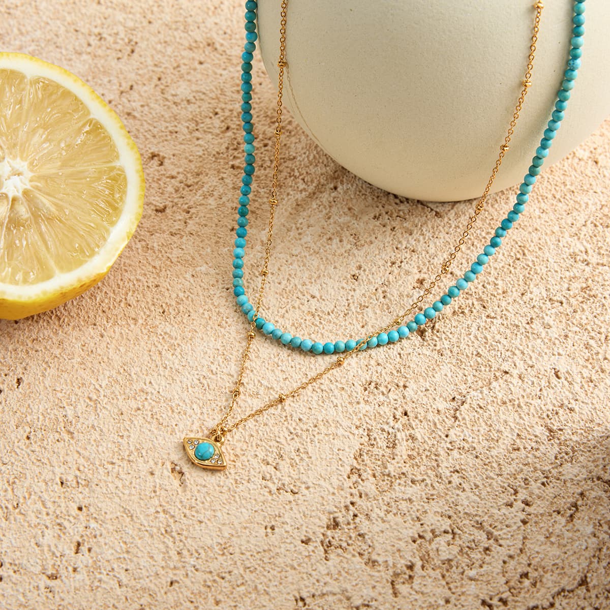 Bead Evil Eye Necklace