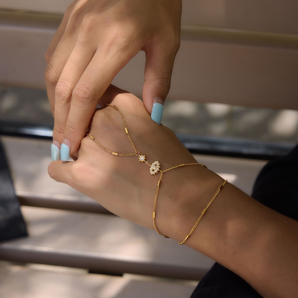 Evil Eye Hand Chain