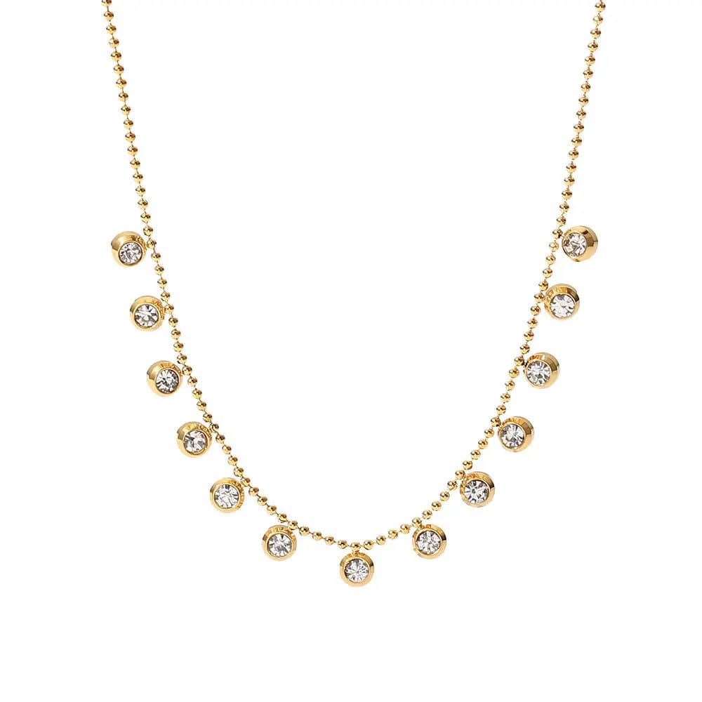 Dainty Zircon Station Necklace