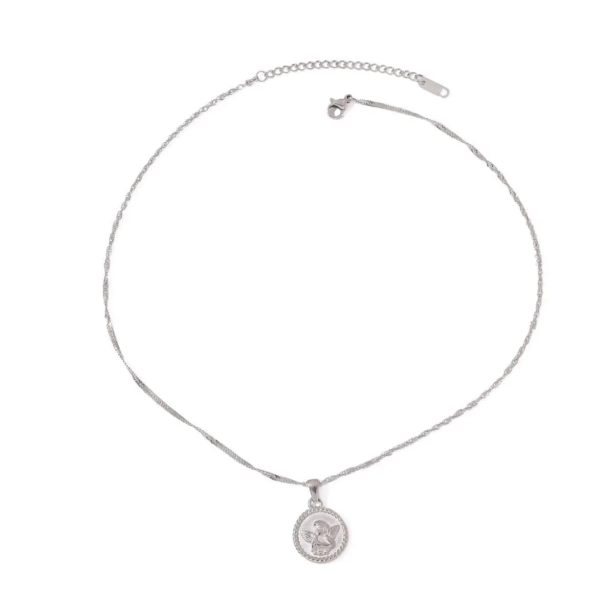 Engraved Medallion Necklace