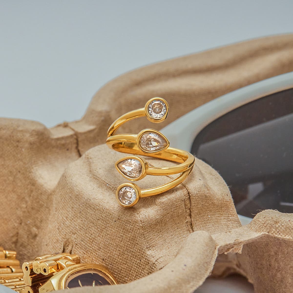 Teardrop Stack Ring