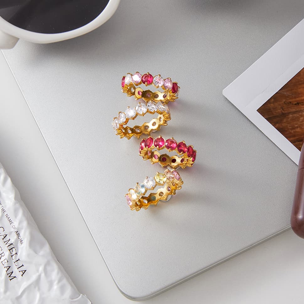 Rainbow Eternity Ring