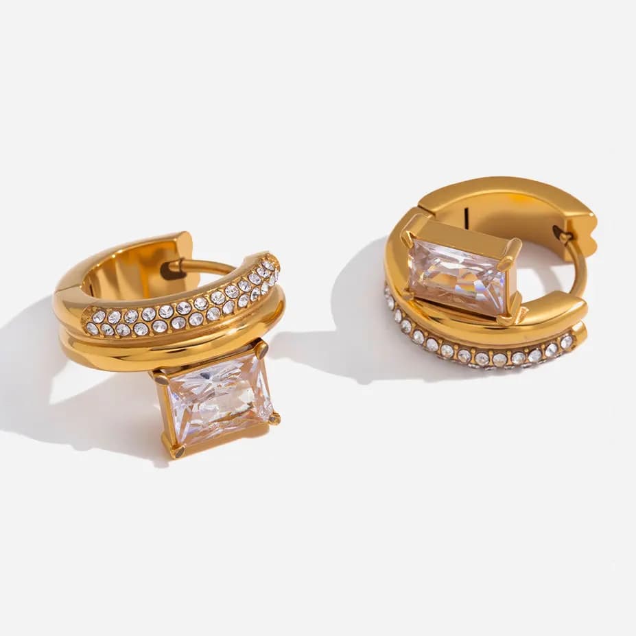 Crystal Hoop Earrings