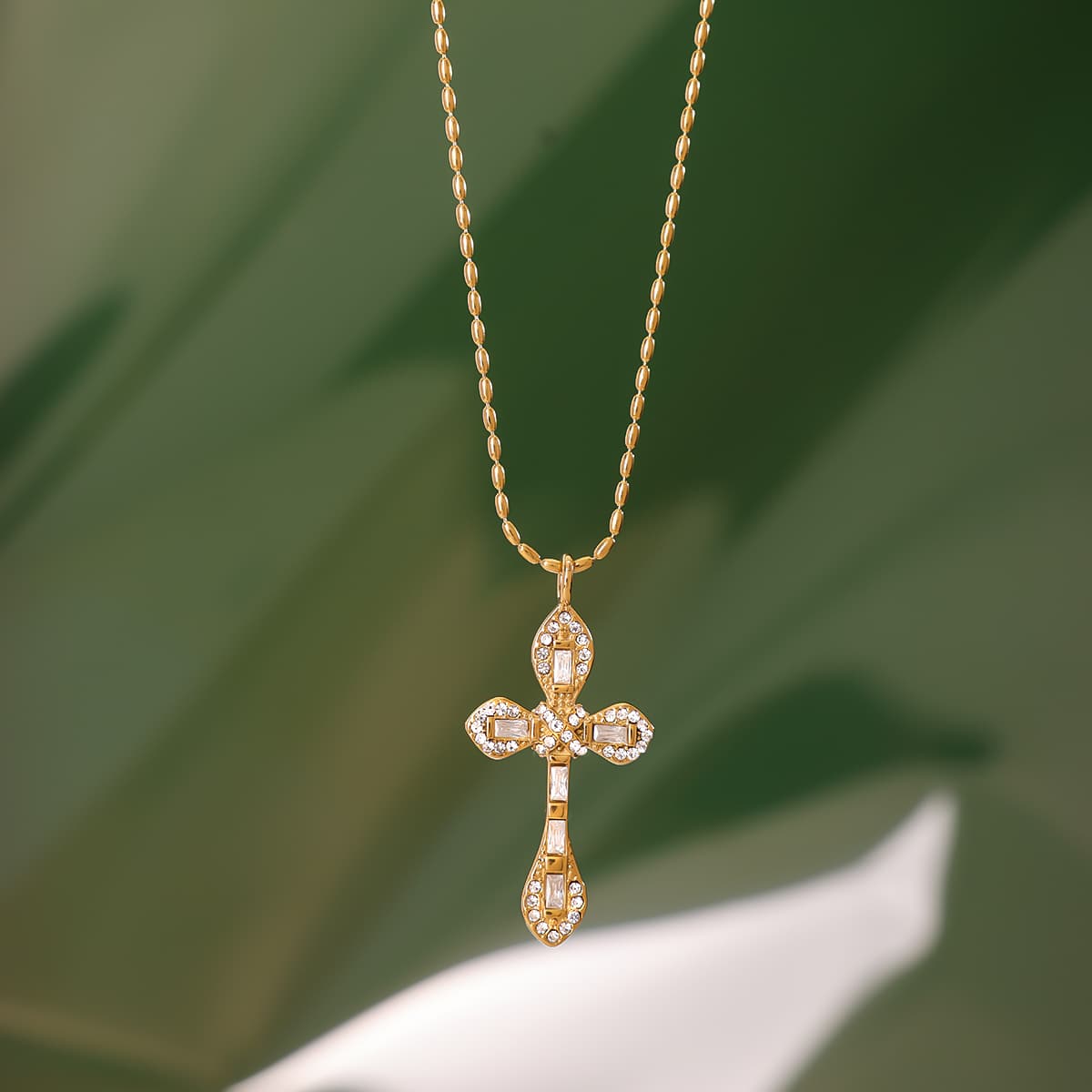 Shiny Cross Necklace
