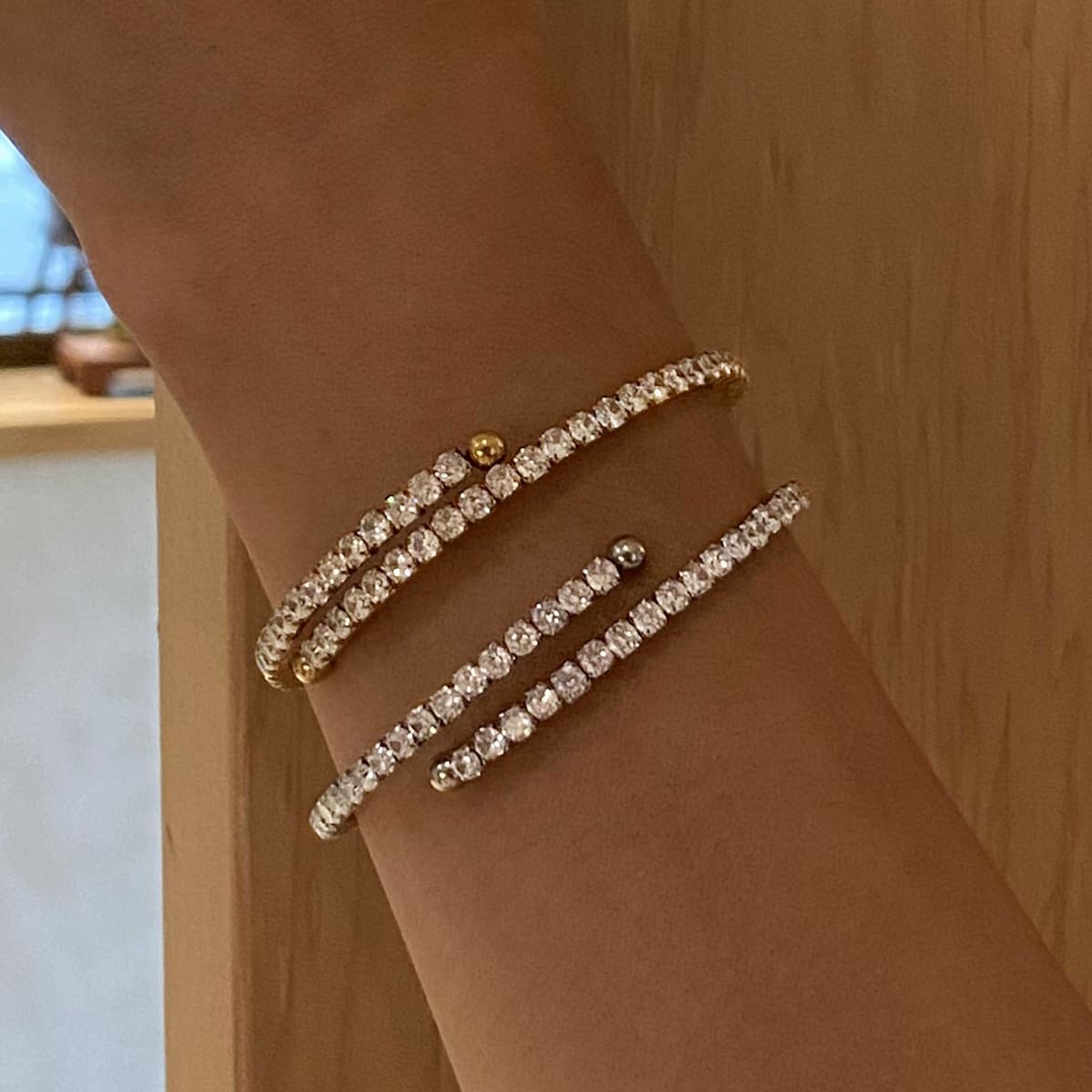 Crystal Tennis Bangle 