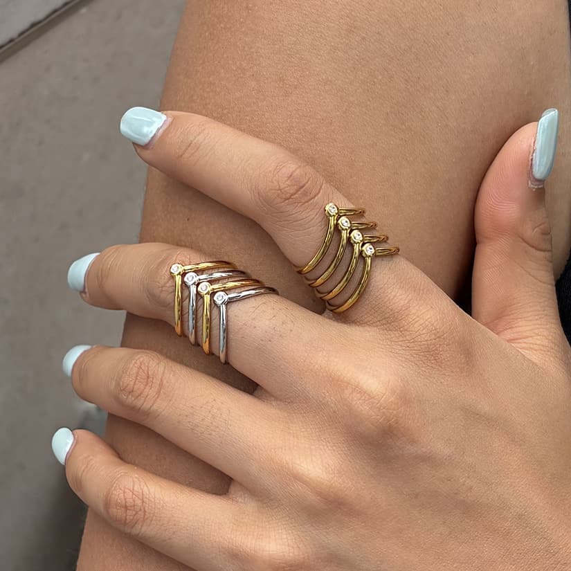 Four Layer Hollow Ring