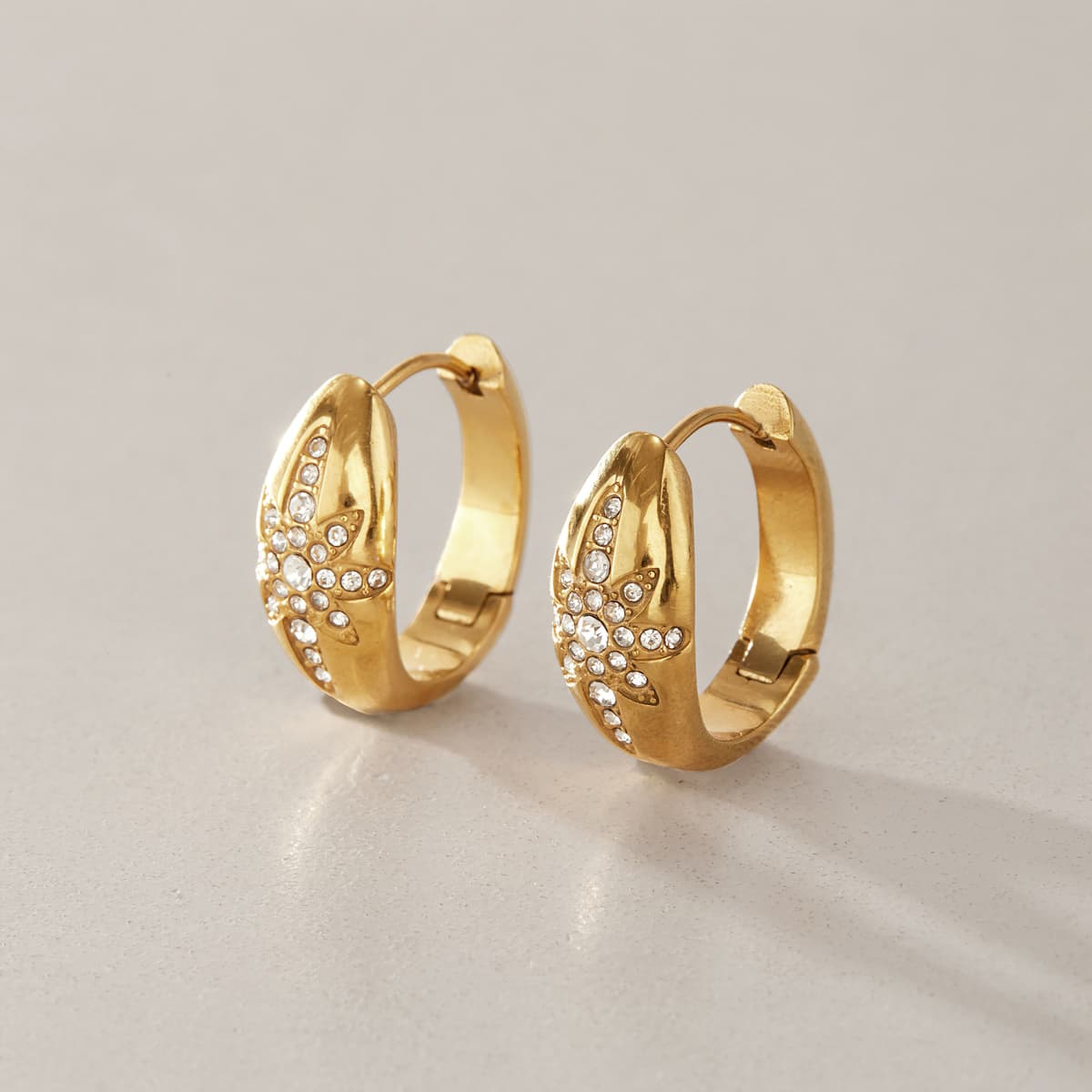Star Hoop Earrings