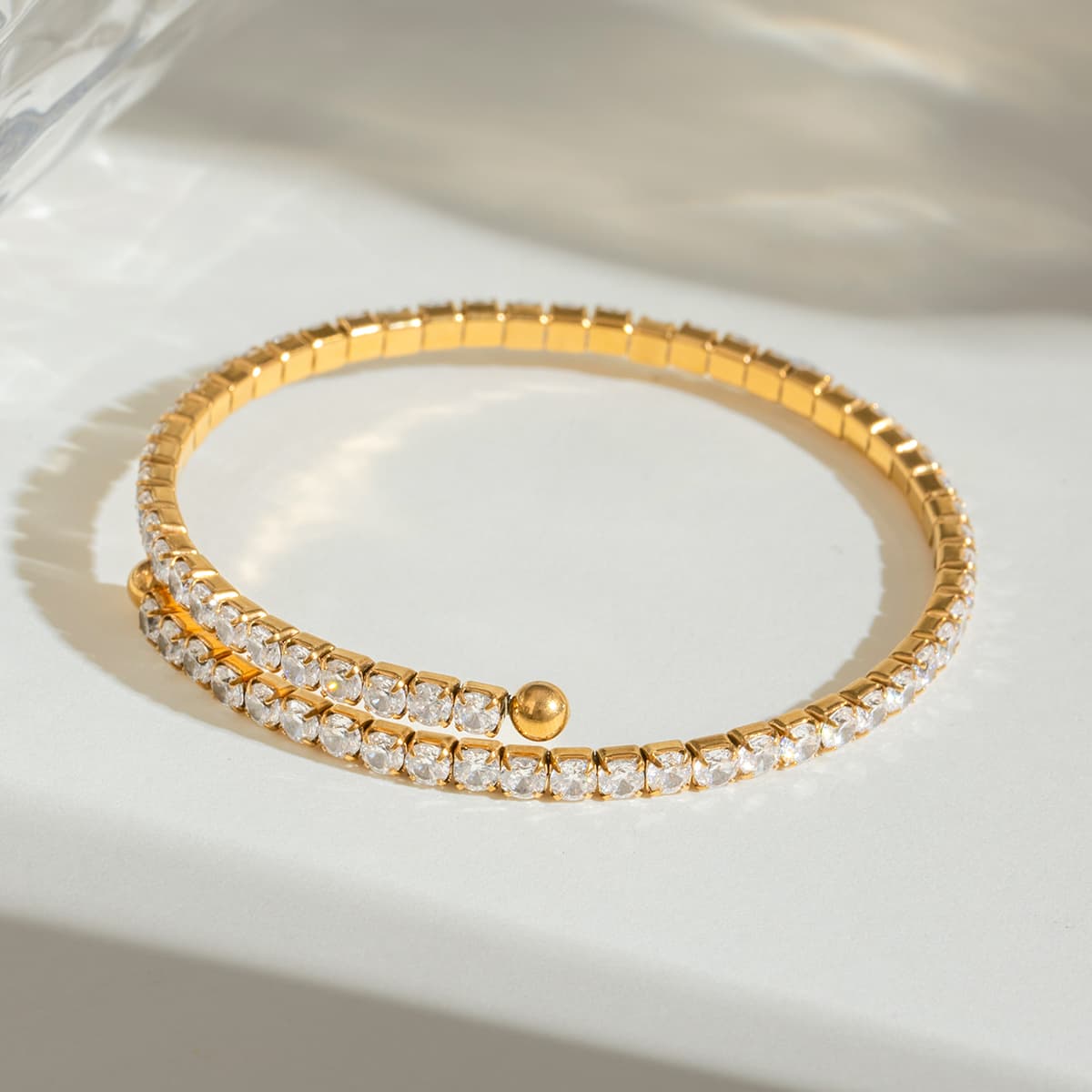 Crystal Tennis Bangle 