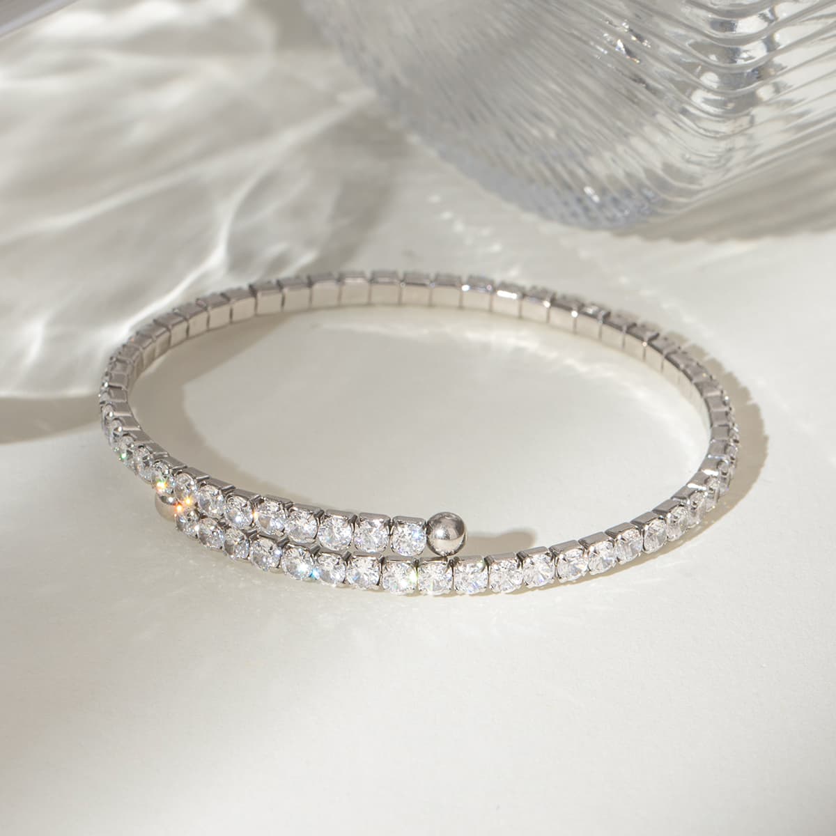Crystal Tennis Bangle 