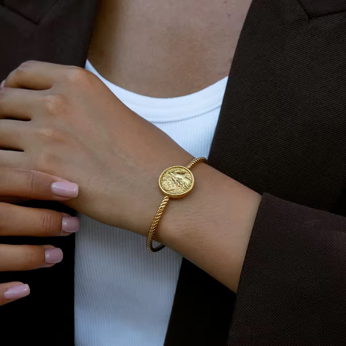 Medallion Cuff Bracelet