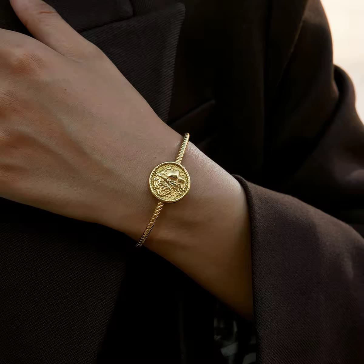Medallion Cuff Bracelet