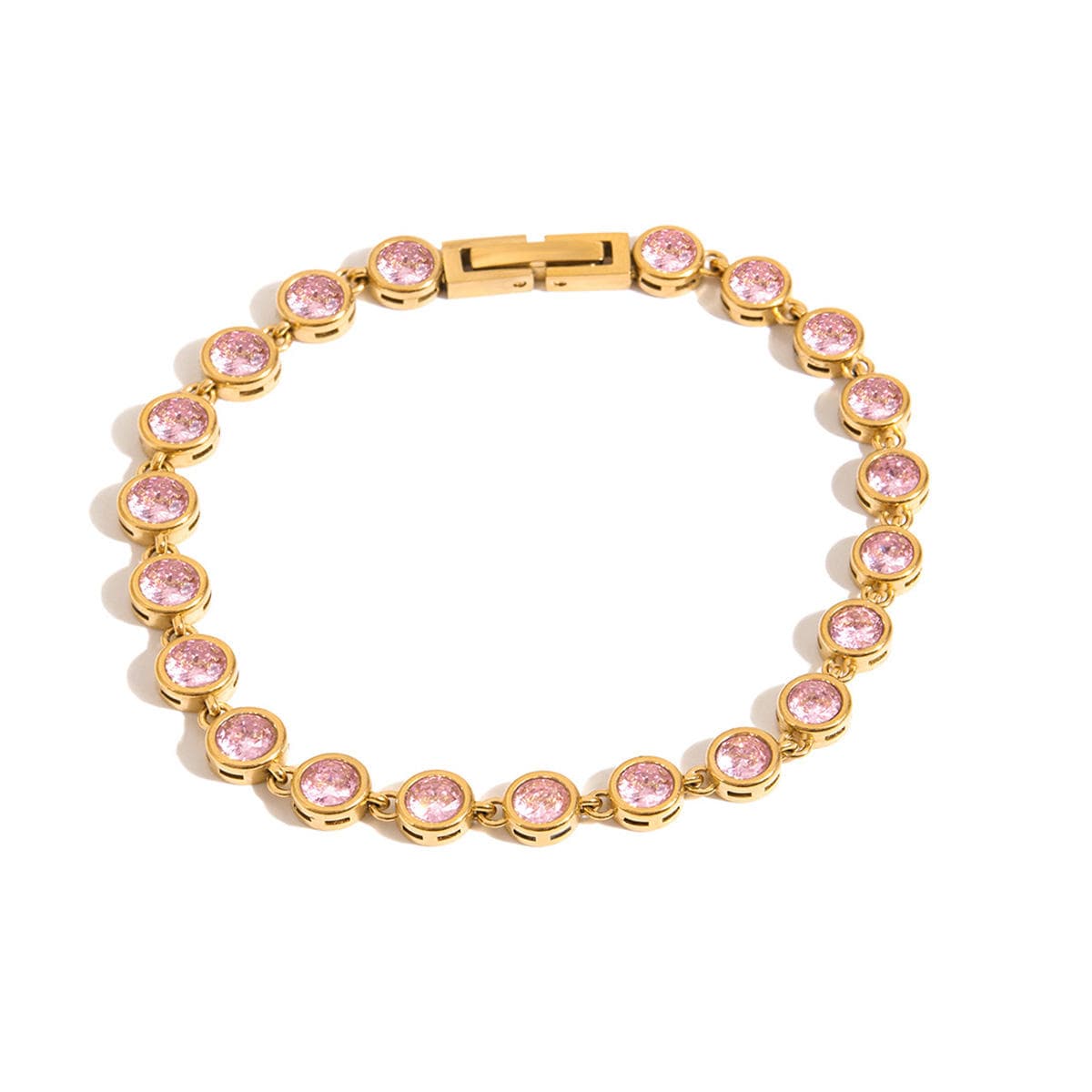 Pink Zircon Tennis Bracelet