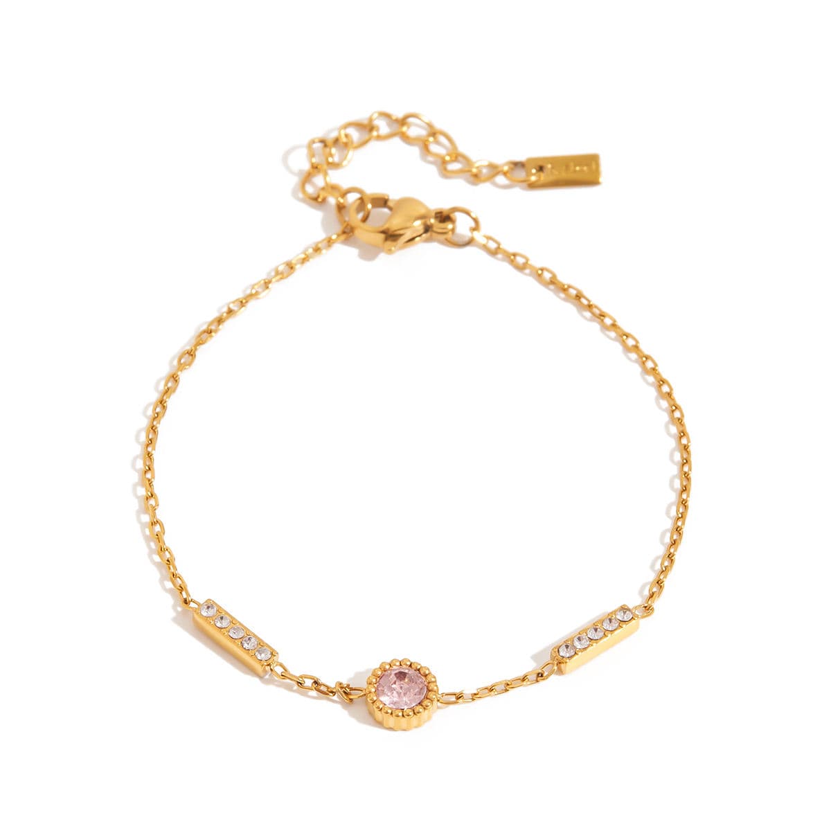 Pink Solitaire Bracelet 
