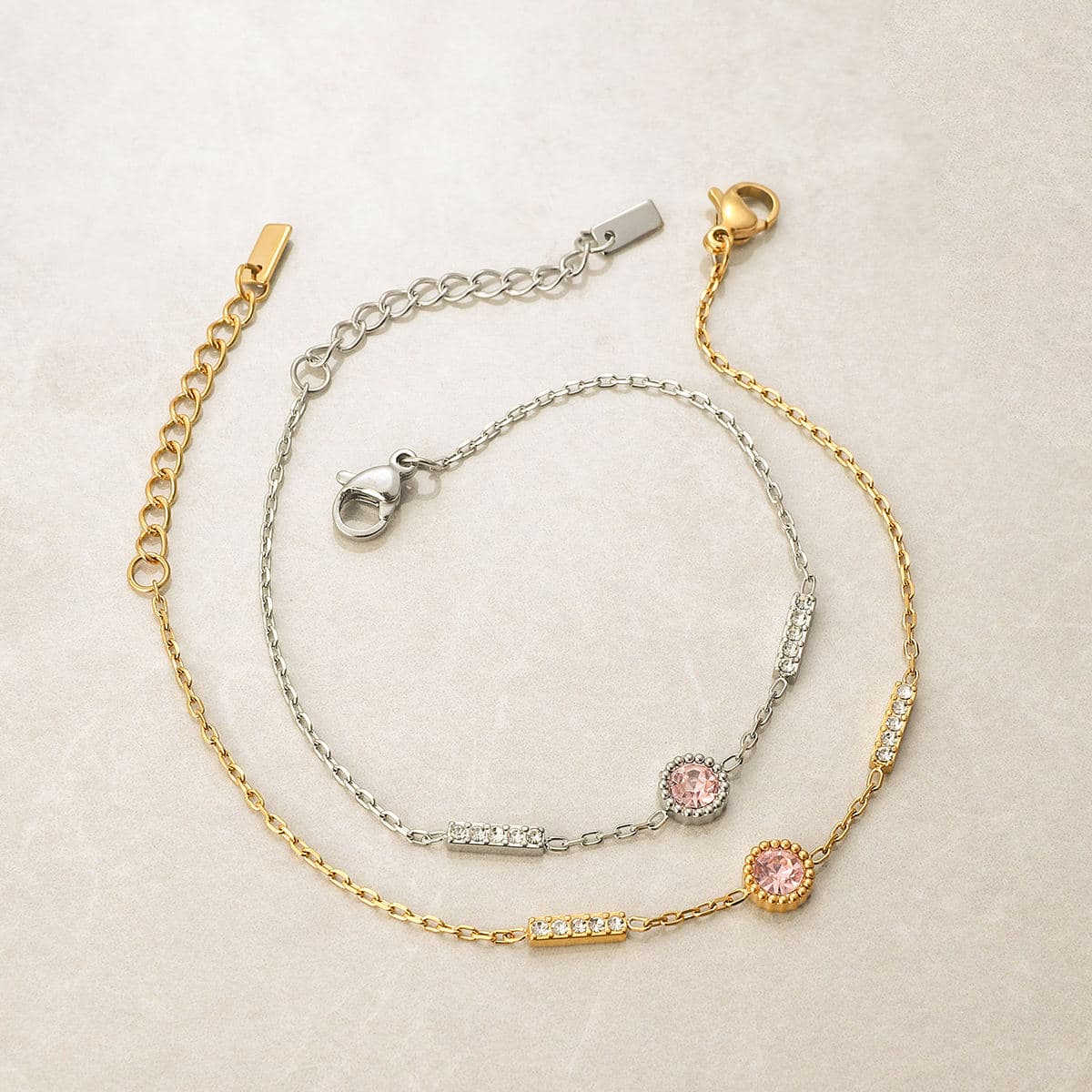 Pink Solitaire Bracelet 