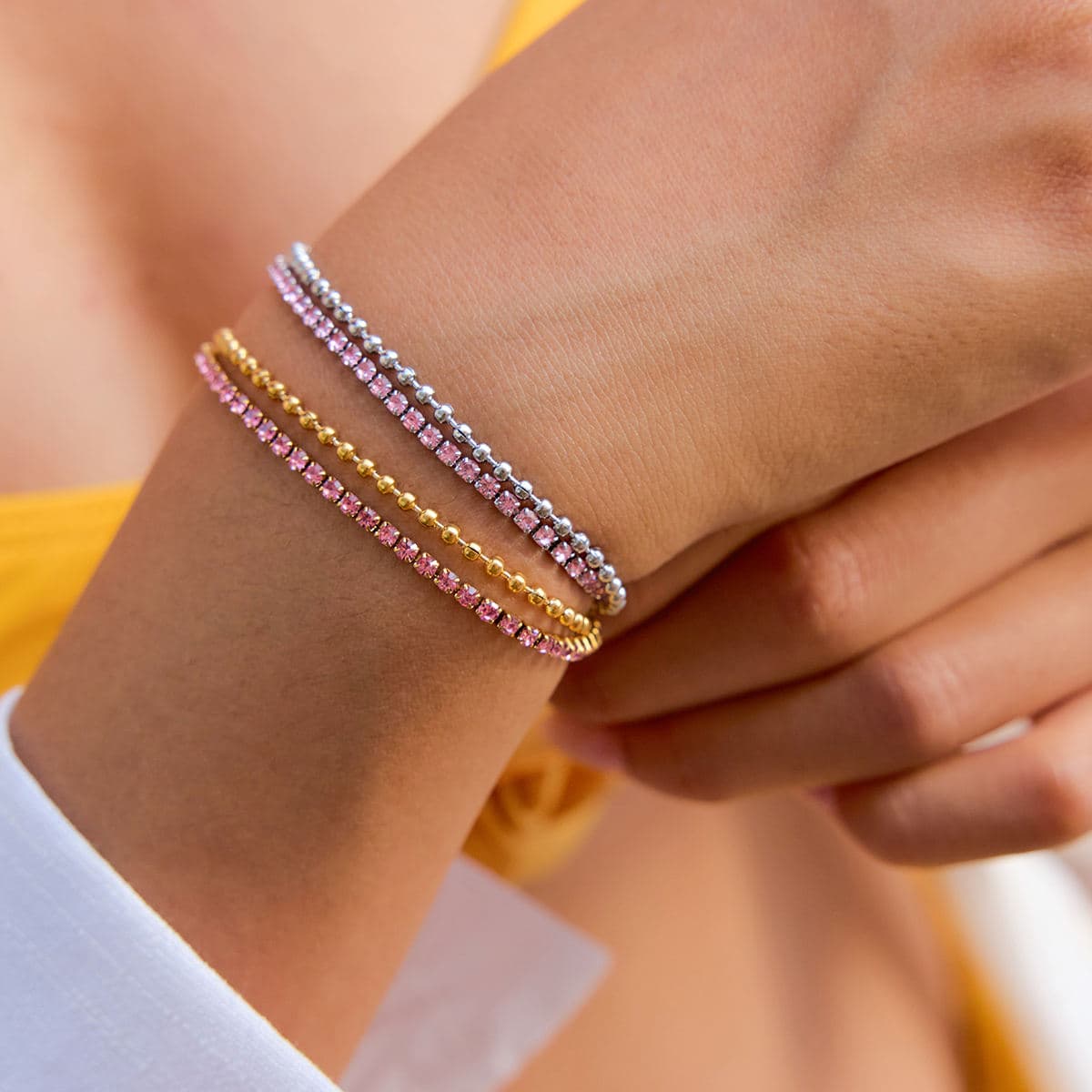 Pink Tennis Bracelet 