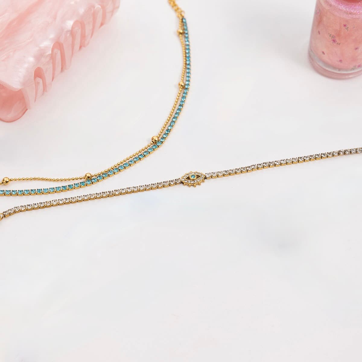 Double Layer Blue Tennis Bracelet