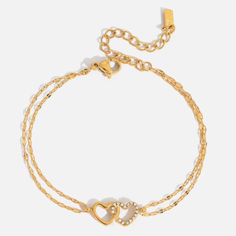 Double Heart Bracelet