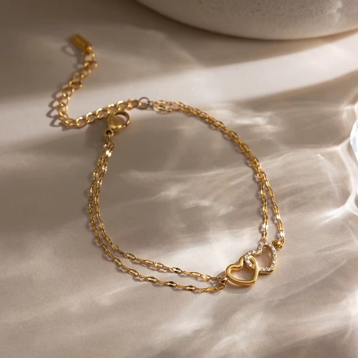 Double Heart Bracelet