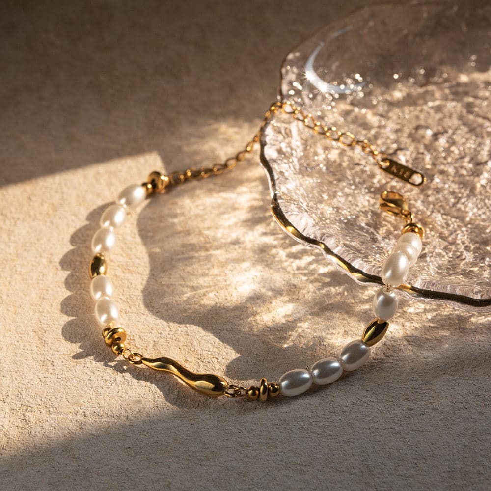 Pearl & Wave Bracelet 