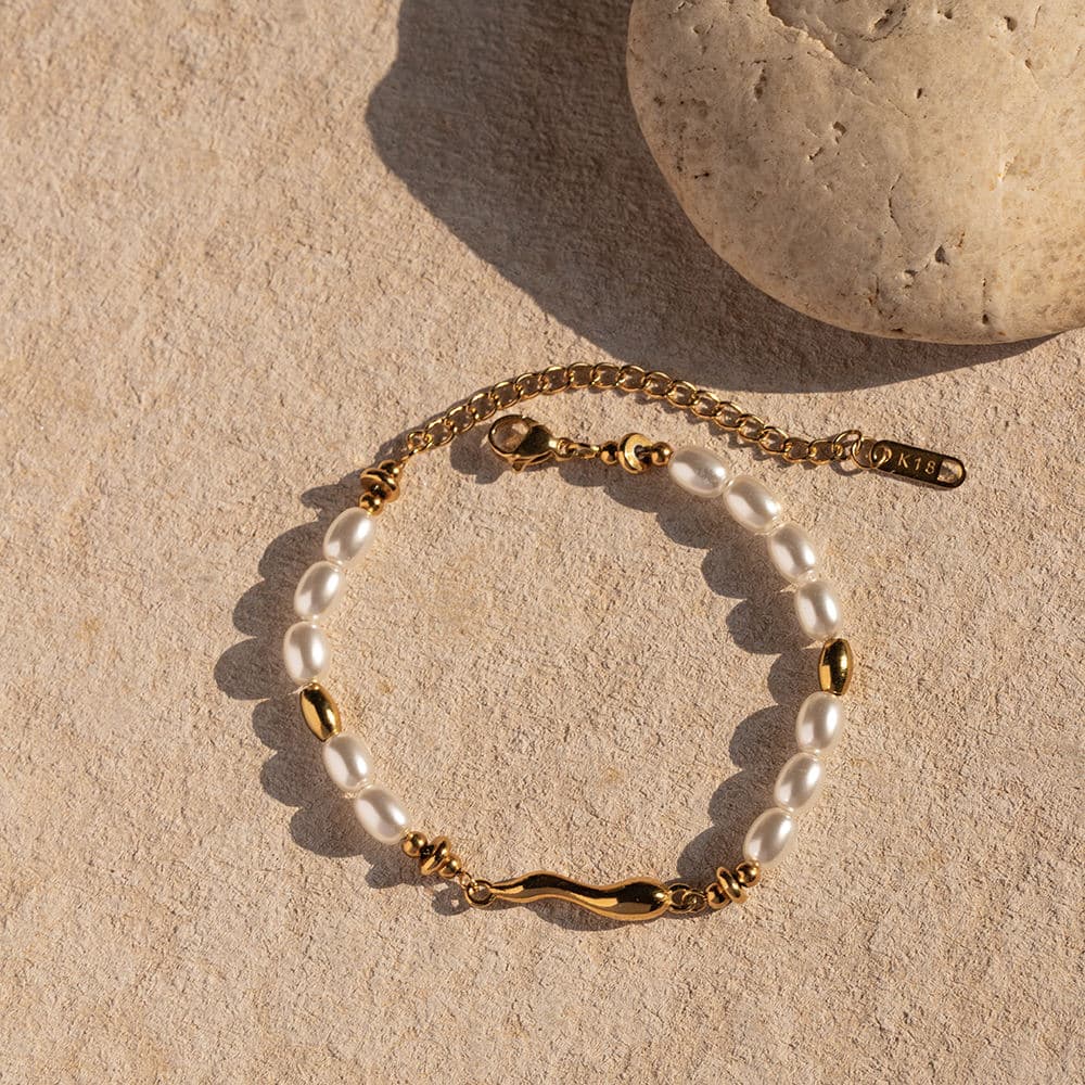Pearl & Wave Bracelet 