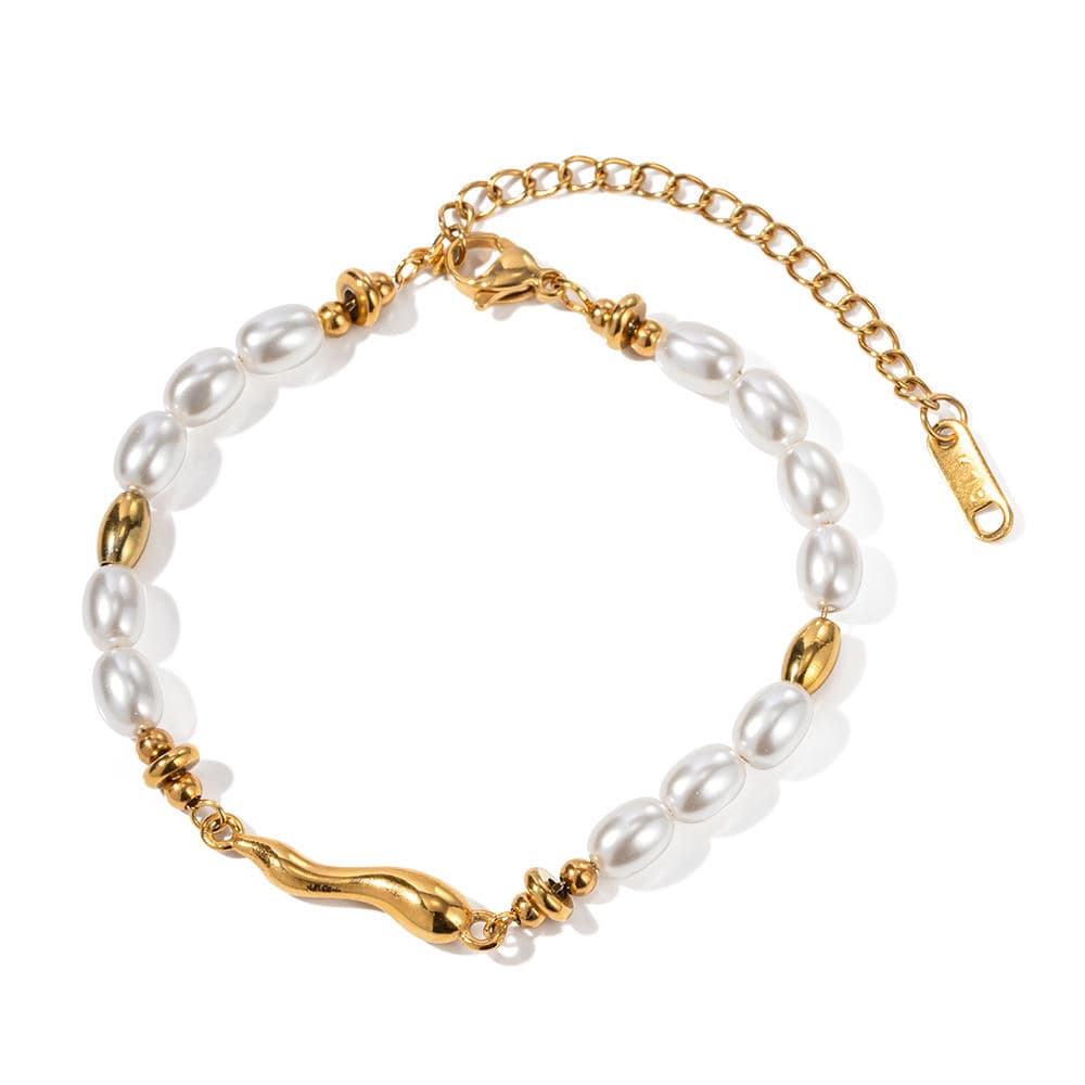 Pearl & Wave Bracelet 