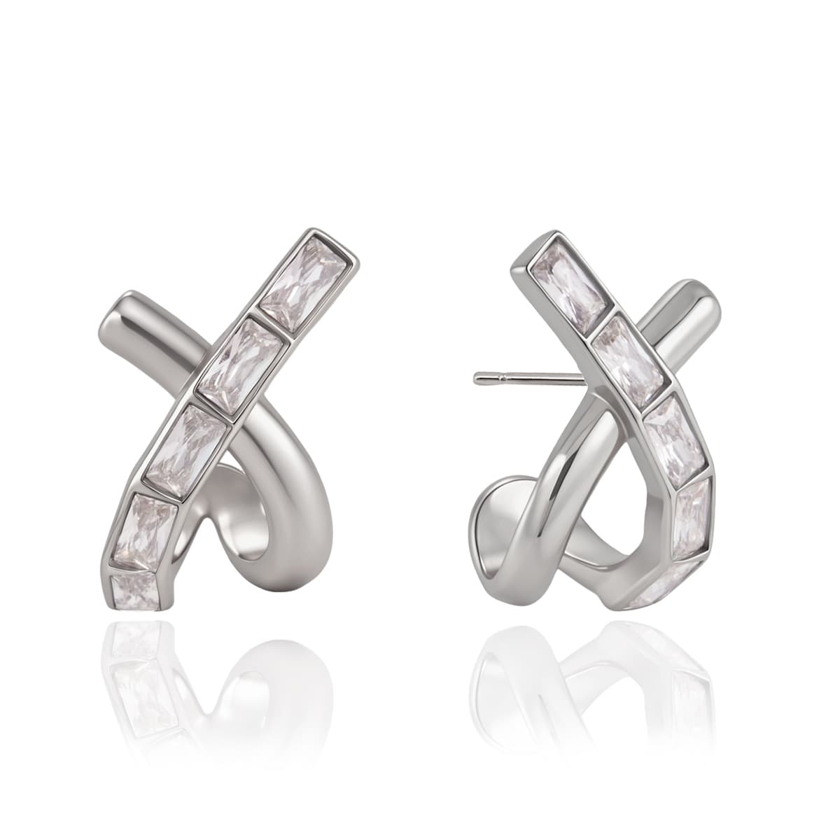 Crystal Curve Earrings 