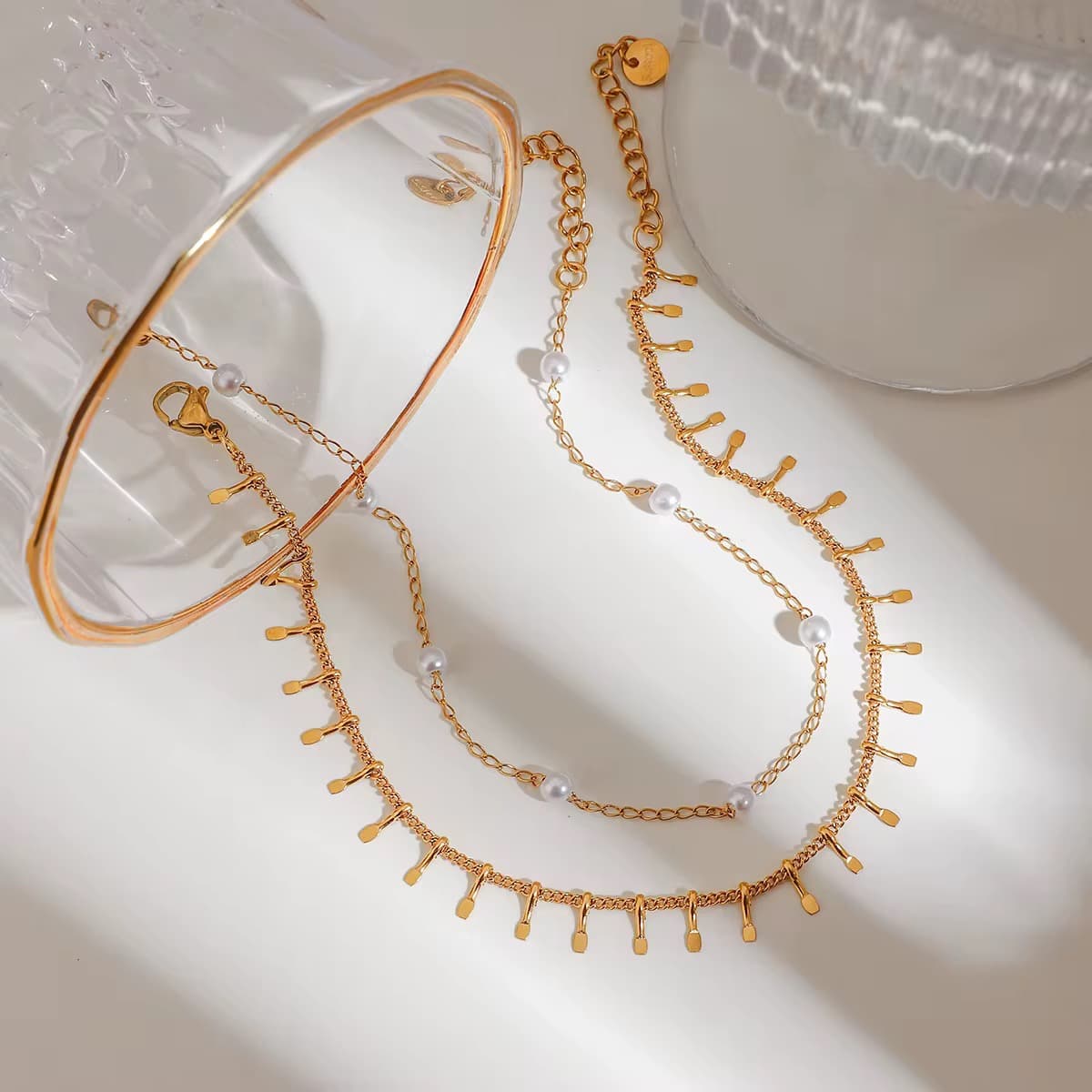 Layered Anklet Set
