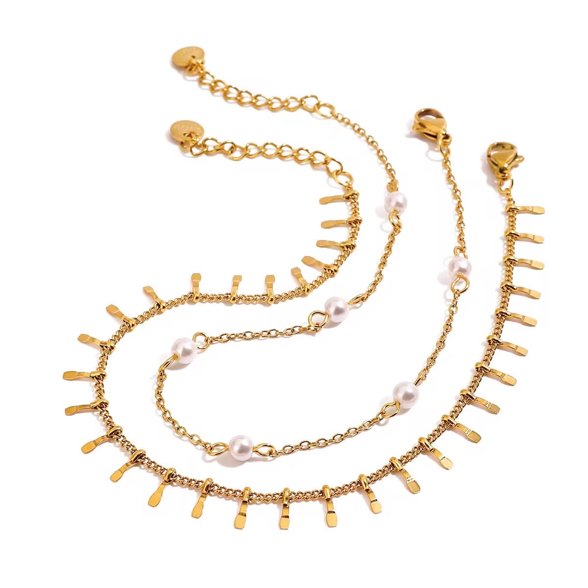 Layered Anklet Set