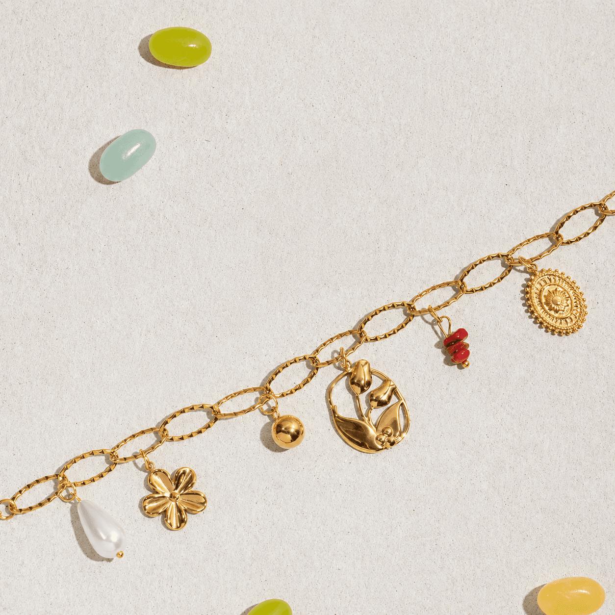 Floral Charm Necklace 