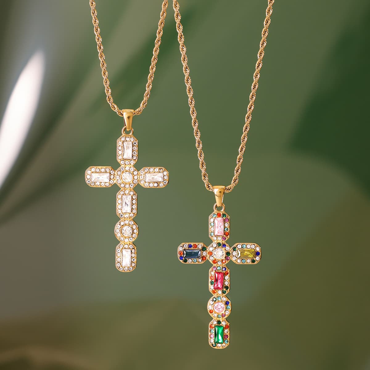  Crystal Cross Necklace