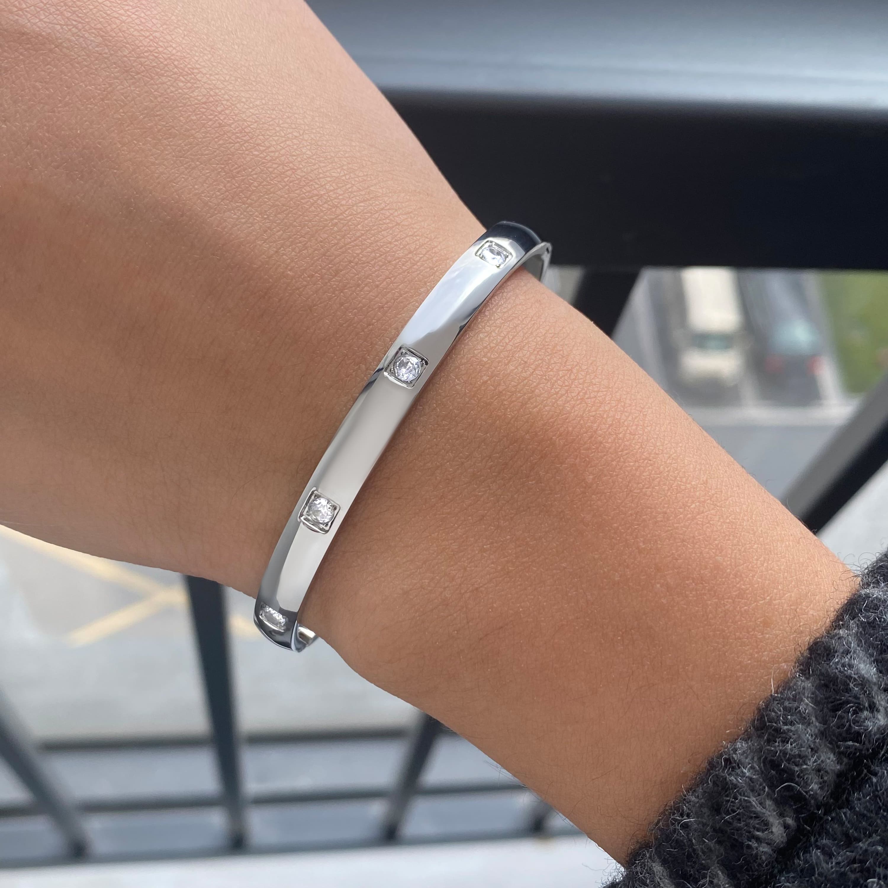 Simple Crystal Bangle