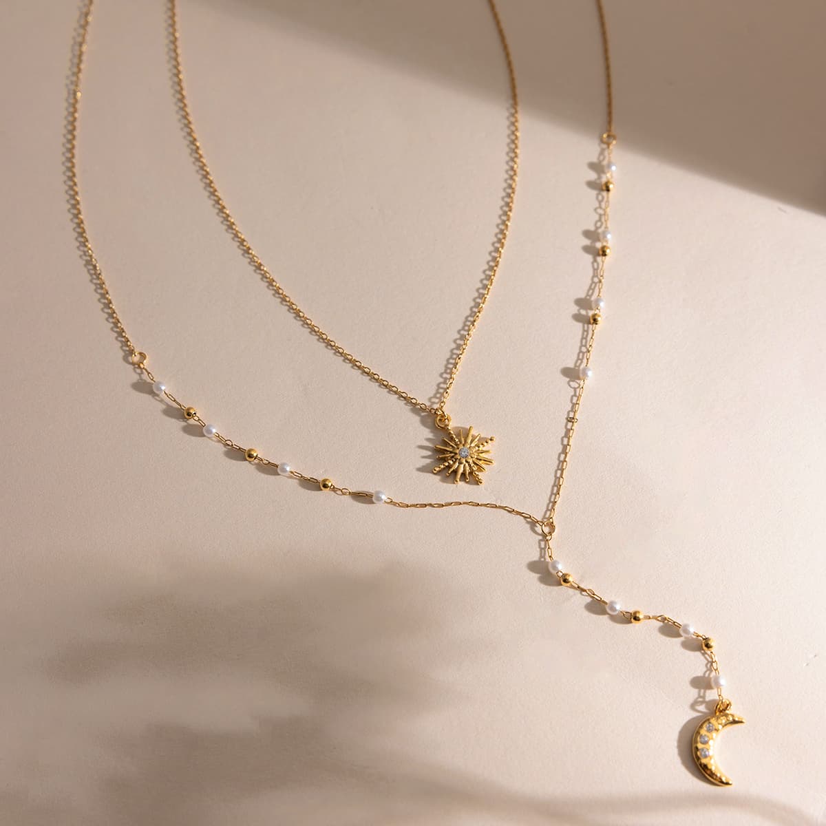 Sun & Moon Layered Necklace