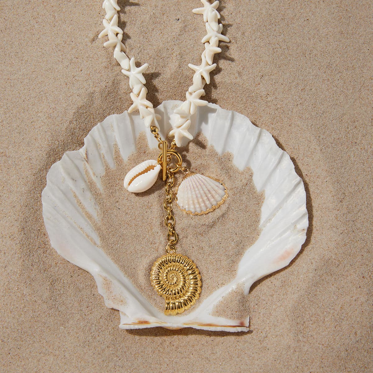 Ocean Shell Charm Necklace