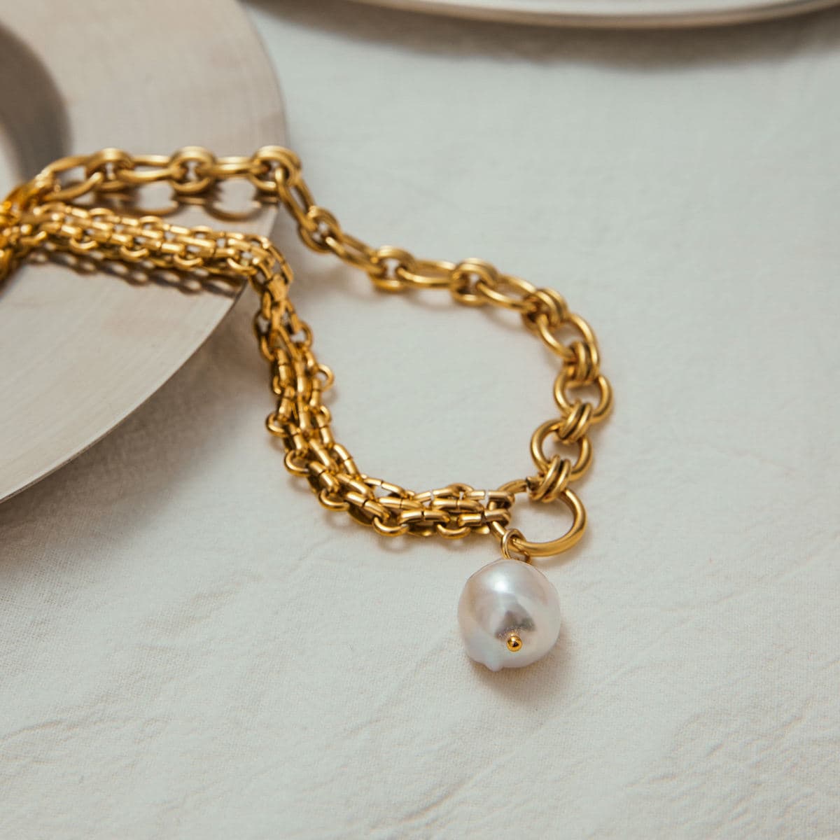 Freshwater Pearl Chain Necklace 