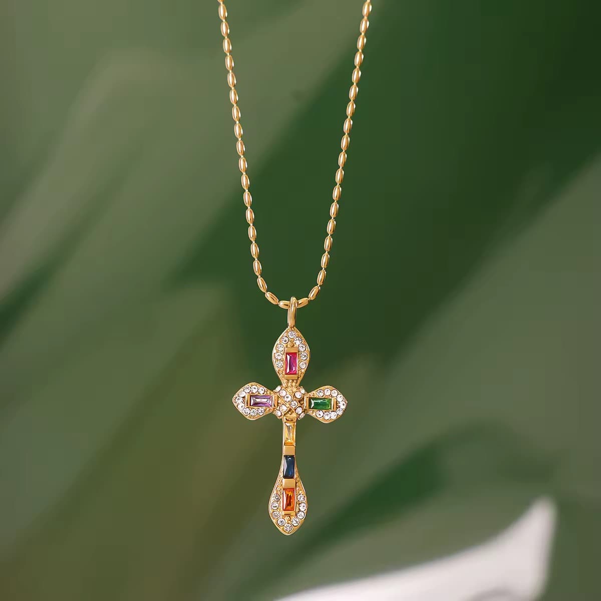 Shiny Cross Necklace