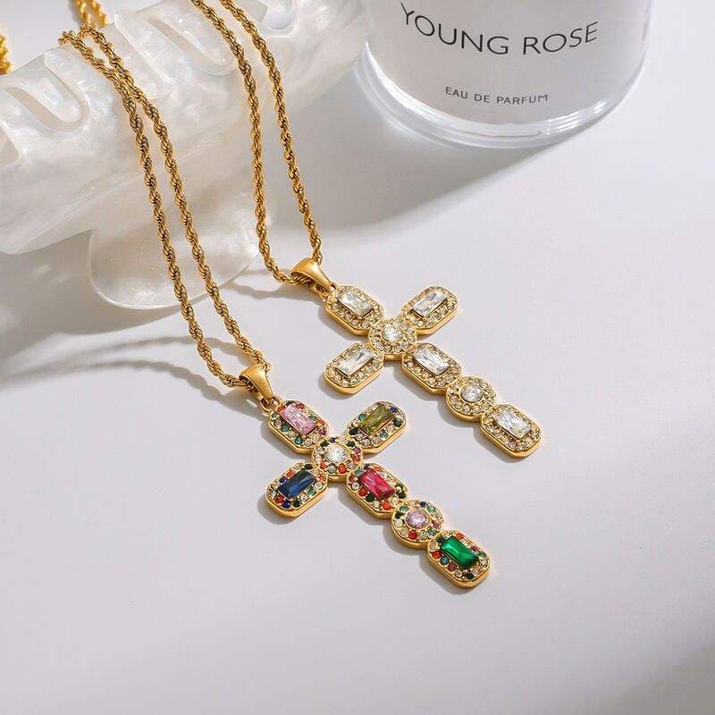  Crystal Cross Necklace