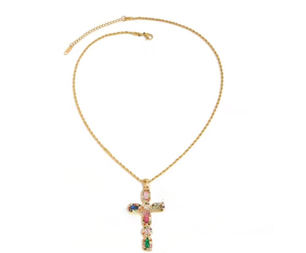  Crystal Cross Necklace