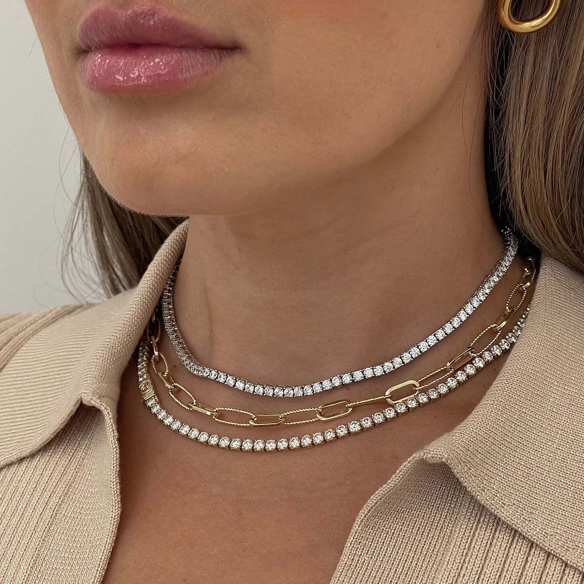 Tennis Snake Chain Necklace