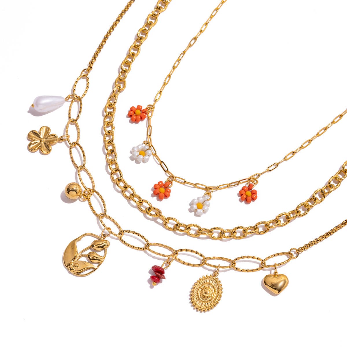 Floral Charm Necklace 